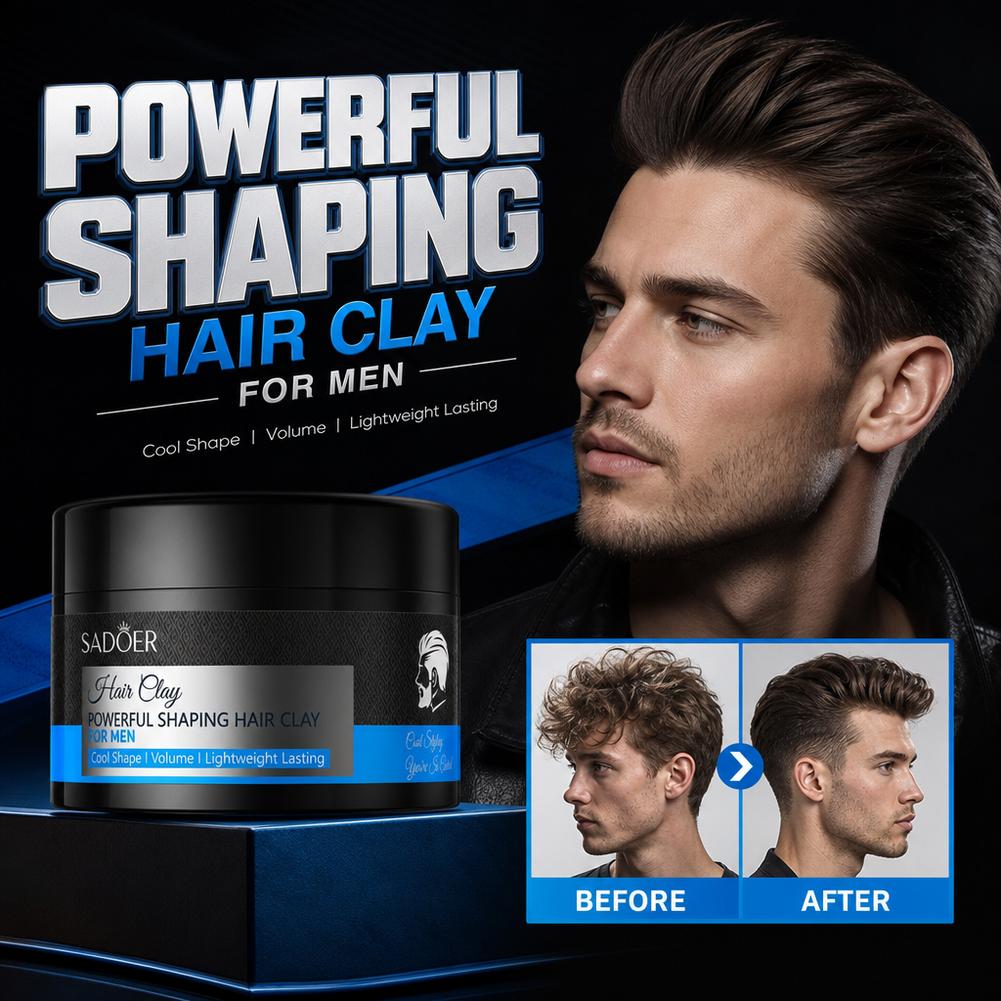 Men'S Grooming Hair - طين تصفيف الشعر غير لامع، قوي