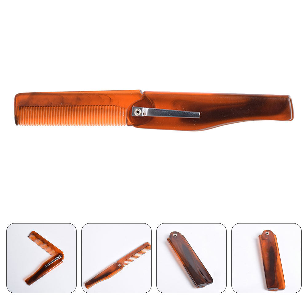 Men'S Grooming Hair - مشط شعر قابل للطي للرجال، مشط