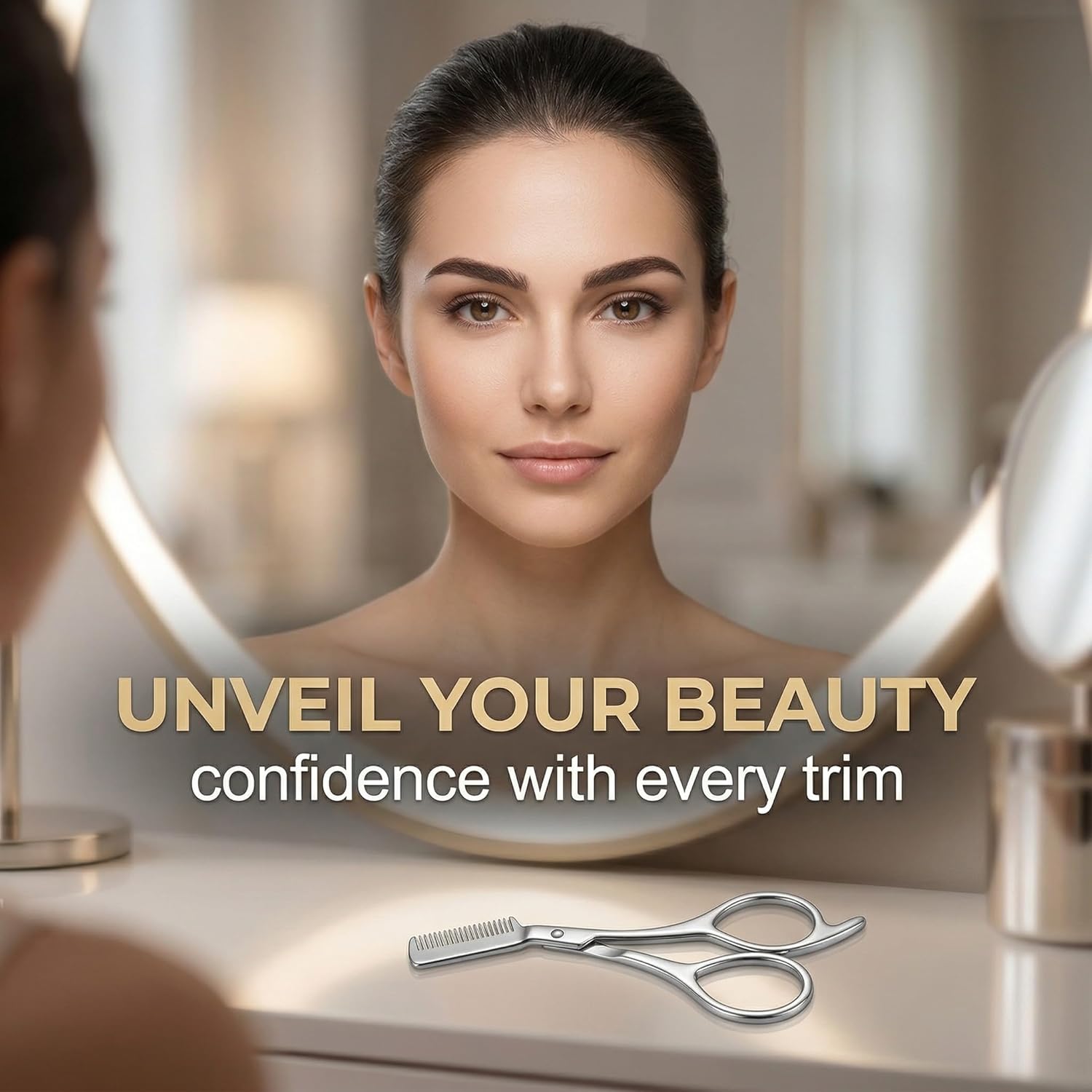 مقص حواجب من الفولاذ المقاوم ل - مراجعة Men'S Grooming Mirror وسعره