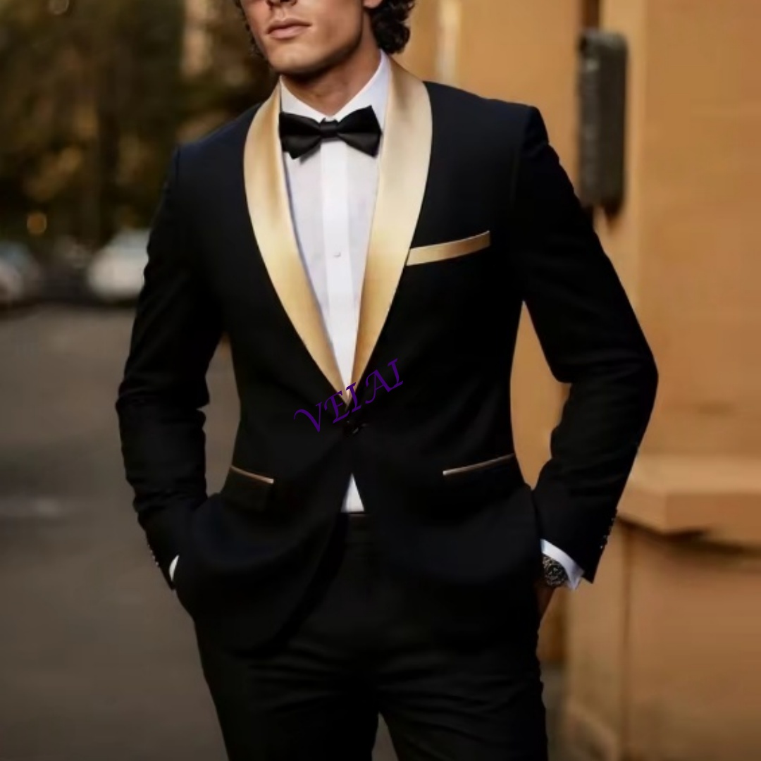 بدلة رجالية سوداء مخصصة مع ياق - مراجعة Men'S Grooming Daily وسعره