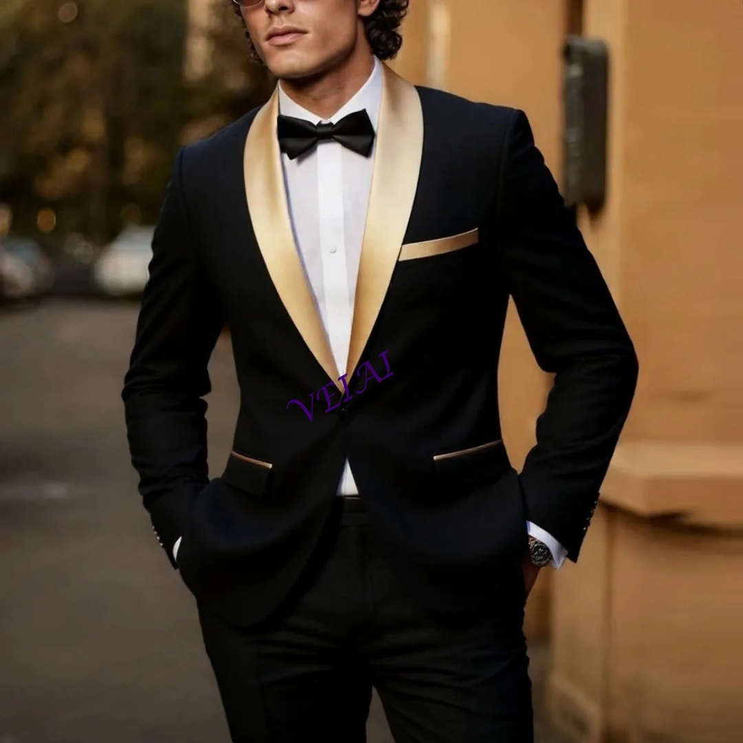 بدلة رجالية سوداء مخصصة مع ياق - مراجعة Men'S Grooming Daily وسعره